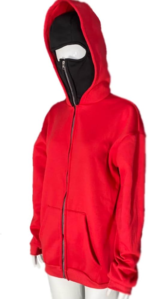 Balaclava Hoodie Zipper, Double Hooded Zip Jacket Wind-resistant Winter Hoodies for Men, The Most Viral Balaclava Hoodie