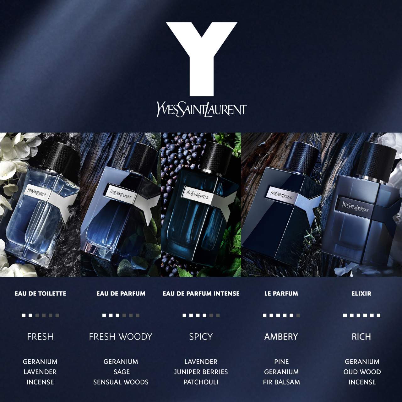 Y Eau de Parfum with Fresh Geranium & Sensual Woods