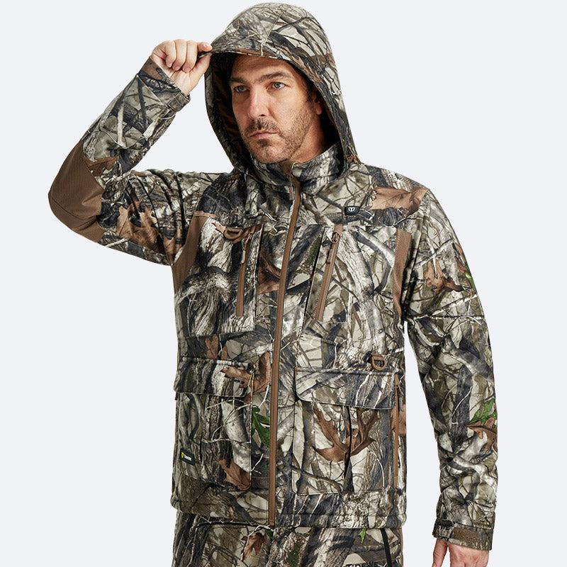 Tidewe Inferno Men'S Camo Heated Hunting Jacket with Battery Pack Heated Jacket Mens Clothing