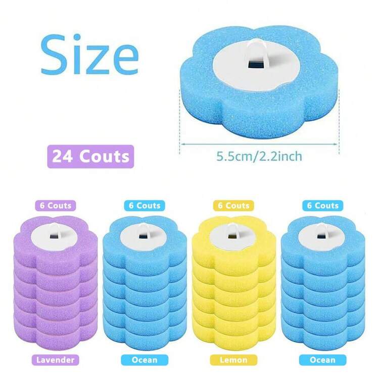 Snofrid Disposable Toilet Brush, Toilet Bowl Wand Holder Set With 24PCS Cleaner Refills, Bathroom...