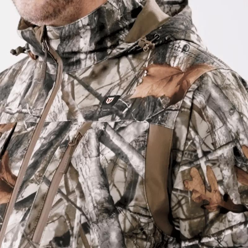 Tidewe Inferno Men'S Camo Heated Hunting Jacket with Battery Pack Heated Jacket Mens Clothing