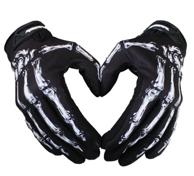 Motorcycle riding gloves Bicycle long finger gloves outdoor sports autumn and winter models Ghost claws all refers to sports outdoor