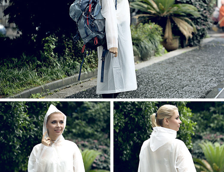 Raincoat Outdoor Transparent Windproof Rain Coat New Rainwear 7 Colors
