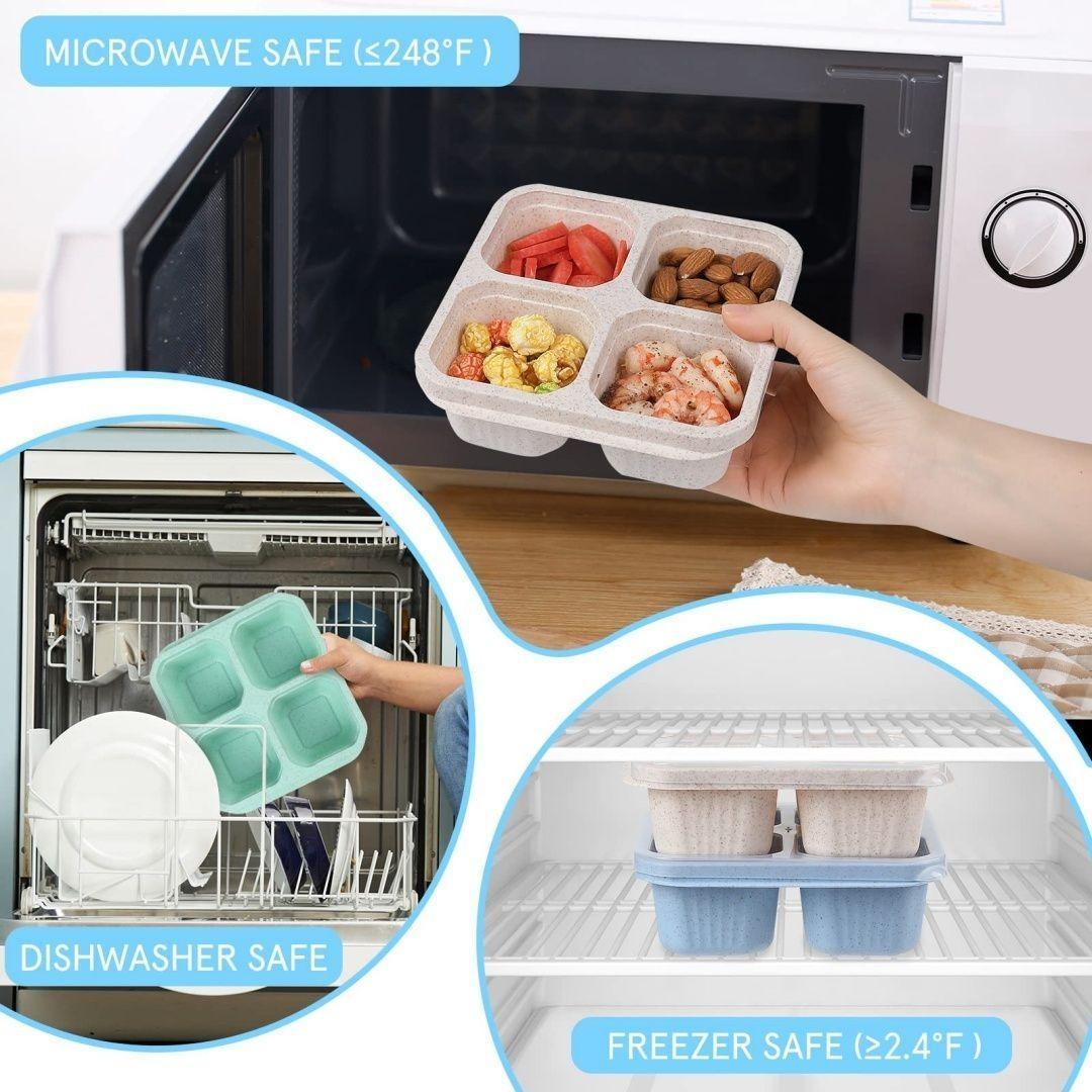 Portable Four-compartment Environmentally Friendly Daily Use Lunch Box