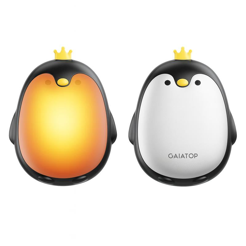 Stay Warm Anywhere GAIATOP Penguin Rechargeable Hand Warmers 2-Pack | 3 Heat Settings, Portable & Rechargeable | Camping, Hunting, Golf, Perfect Gift for Women & Men