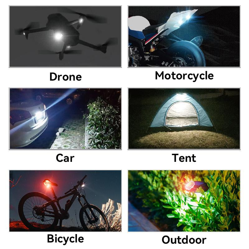 Wireless LED Lights for Car with Remote, High Brightness Wireless Strobe Light, RGB LED Aircraft Strobe Lights for Cars, Motorcycle, Drone, Truck, Bike, USB Charge