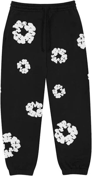 Denim Tears The Cotton Wreath Sweatpants 'Black' | Men's Size XXL